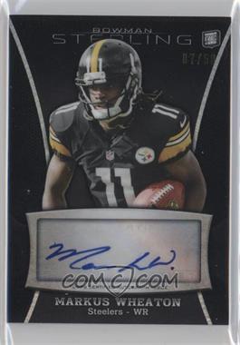 2013 Bowman Sterling - Autographs - Black Refractor #BSA-MW - Markus Wheaton /50