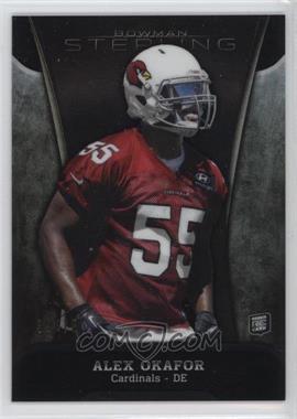 2013 Bowman Sterling - [Base] - Black Refractor #62 - Alex Okafor /75