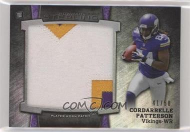 2013 Bowman Sterling - Box Topper Jumbo Rookie Patch - Black Refractor #BSJRP-CP - Cordarrelle Patterson /50 [Noted]