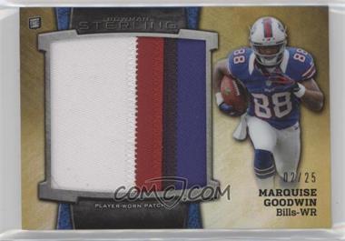 2013 Bowman Sterling - Box Topper Jumbo Rookie Patch - Gold Refractor #BSJRP-MGO - Marquise Goodwin /25