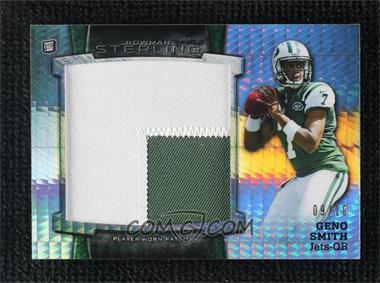 2013 Bowman Sterling - Box Topper Jumbo Rookie Patch - Prism Refractor #BSJRP-GS - Geno Smith /10