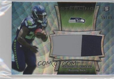 2013 Bowman Sterling - Jumbo Rookie Relic - Blue Refractor #BSJRR-CM - Christine Michael /99