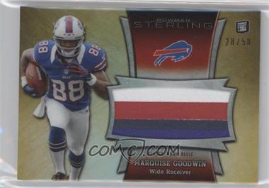 2013 Bowman Sterling - Jumbo Rookie Relic - Gold Refractor Patch #BSJRR-MGO - Marquise Goodwin /50