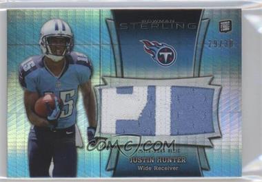 2013 Bowman Sterling - Jumbo Rookie Relic - Prism Refractor Patch #BSJRR-JH - Justin Hunter /30