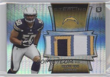 2013 Bowman Sterling - Jumbo Rookie Relic - Prism Refractor Patch #BSJRR-MT - Manti Te'o /30