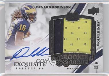 2013 Exquisite Collection - [Base] #130 - Rookie Signature Patch Tier 2 - Denard Robinson /125