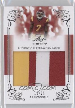 2013 Leaf Trinity - Authentic Player-Worn Patch - Silver #DP-TJM - T.J. McDonald /25