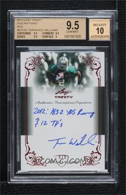 2013 Leaf Trinity - Inscription Autographs - Red #DI-TW2 - Terrance Williams /5 [BGS 9.5 GEM MINT]