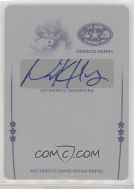 2013 Leaf U.S. Army All-American Bowl - Patch Autographs - Printing Plate Black #PA-DH1 - Derrick Henry /1