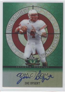 2013 Leaf Valiant - On Target Autographs - Green #OT-ZD1 - Zac Dysert