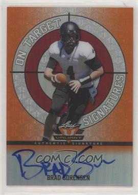 2013 Leaf Valiant - On Target Autographs - Orange #OT-BS1 - Brad Sorensen /25