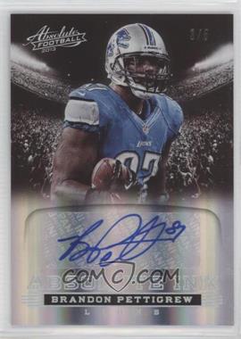 2013 Panini Absolute - Absolute Ink - Spectrum Platinum #11 - Brandon Pettigrew /5