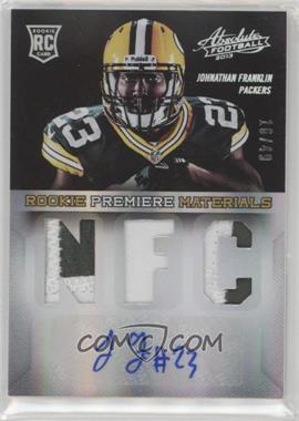 2013 Panini Absolute - [Base] - AFC/NFC Signatures Prime #213 - Rookie Premiere Materials - Johnathan Franklin /49