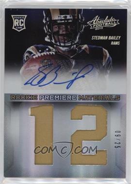 2013 Panini Absolute - [Base] - Jumbo Jersey Number Prime #233 - Rookie Premiere Materials - Stedman Bailey /25