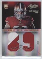 Rookie Premiere Materials - Vance McDonald #/25