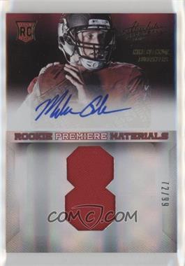 2013 Panini Absolute - [Base] - Jumbo Jersey Number Signatures #228 - Rookie Premiere Materials - Mike Glennon /99