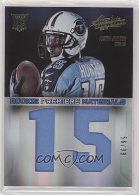2013 Panini Absolute - [Base] - Jumbo Jersey Number #216 - Rookie Premiere Materials - Justin Hunter /99