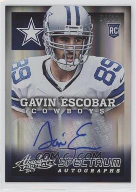 2013 Panini Absolute - [Base] - Spectrum Platinum Autographs #134 - Gavin Escobar /10