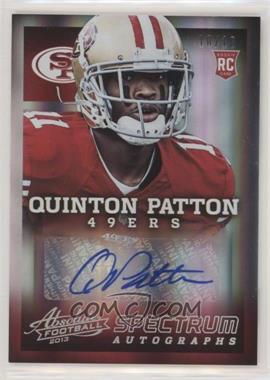 2013 Panini Absolute - [Base] - Spectrum Platinum Autographs #175 - Quinton Patton /10
