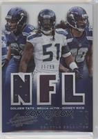 Golden Tate, Bruce Irvin, Sidney Rice #/99