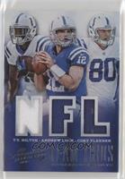 T.Y. Hilton, Andrew Luck, Coby Fleener #/99