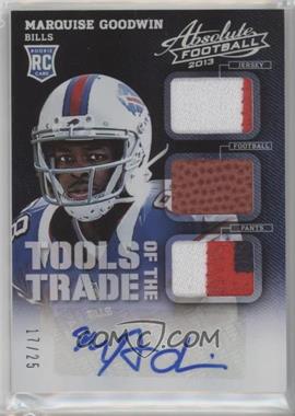 2013 Panini Absolute - Tools of the Trade Rookie Materials - Signatures Prime #25 - Marquise Goodwin /25