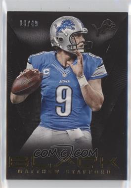 2013 Panini Black - [Base] - Gold #76 - Matthew Stafford /49