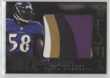 2013 Panini Black - Onyx Materials Jumbo - Prime #17 - Elvis Dumervil /25