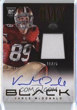 2013 Panini Black - Onyx Rookie Materials - Gold Signatures Prime #39 - Vance McDonald /25