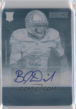 2013 Panini Black - Rookies Signatures - Printing Plate Black #109 - B.J. Daniels /1