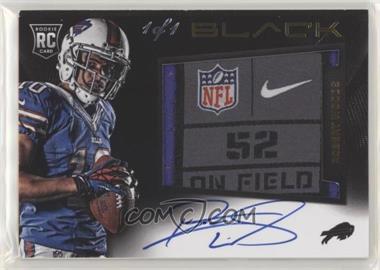 2013 Panini Black - Rookies Signatures Material Prime - Black Laundry Tag NFL Shield #231 - Robert Woods /1