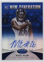 New Generation - Matt Elam #/100