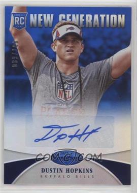 2013 Panini Certified - [Base] - Mirror Blue Signatures #282 - New Generation - Dustin Hopkins /100