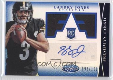 2013 Panini Certified - [Base] - Mirror Blue Signatures #320 - Freshman Fabric - Landry Jones /100