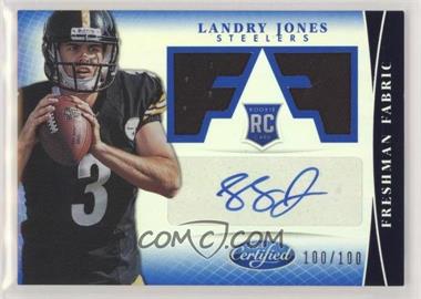 2013 Panini Certified - [Base] - Mirror Blue Signatures #320 - Freshman Fabric - Landry Jones /100