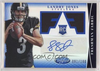 2013 Panini Certified - [Base] - Mirror Blue Signatures #320 - Freshman Fabric - Landry Jones /100