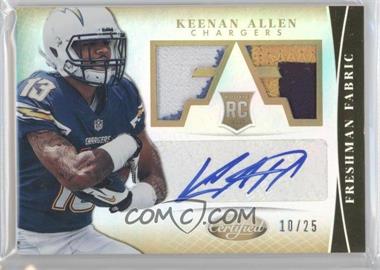 2013 Panini Certified - [Base] - Mirror Gold Signatures #317 - Freshman Fabric - Keenan Allen /25