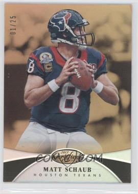 2013 Panini Certified - [Base] - Mirror Gold #19 - Matt Schaub /25