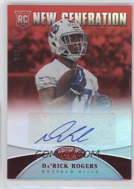 2013 Panini Certified - [Base] - Mirror Red Signatures #220 - New Generation - Da'Rick Rogers /999
