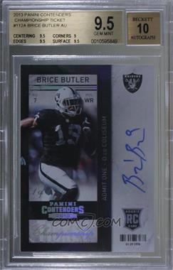 2013 Panini Contenders - [Base] - Championship Ticket #112 - Brice Butler /1 [BGS 9.5 GEM MINT]