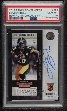 2013 Panini Contenders - [Base] - Cracked Ice #221 - Le'Veon Bell /21 [PSA 10 GEM MT]