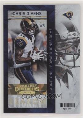 2013 Panini Contenders - [Base] - Cracked Ice #74 - Chris Givens /21
