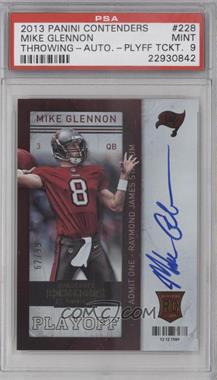 2013 Panini Contenders - [Base] - Playoff Ticket #228 - Mike Glennon /99 [PSA 9 MINT]