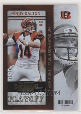 2013 Panini Contenders - [Base] - Playoff Ticket #8 - Andy Dalton /99