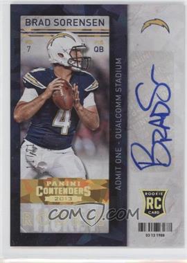 2013 Panini Contenders - [Base] - Short Print Rookies Cracked Ice #111 - Brad Sorensen /21