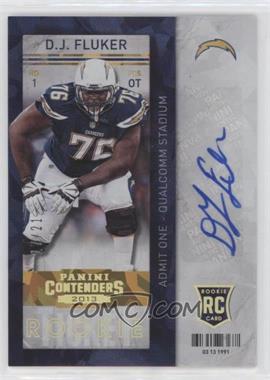 2013 Panini Contenders - [Base] - Short Print Rookies Cracked Ice #124 - D.J. Fluker /21