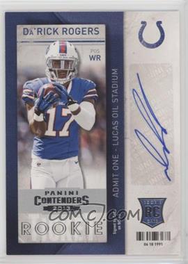 2013 Panini Contenders - [Base] - Short Print Rookies #127 - Da'Rick Rogers