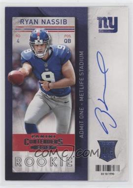 2013 Panini Contenders - [Base] - Short Print Rookies #232 - Ryan Nassib