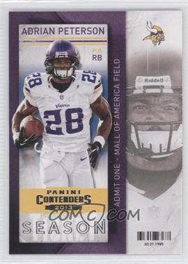 2013 Panini Contenders - [Base] #100 - Adrian Peterson