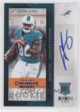 2013 Panini Contenders - [Base] #134 - Dion Sims